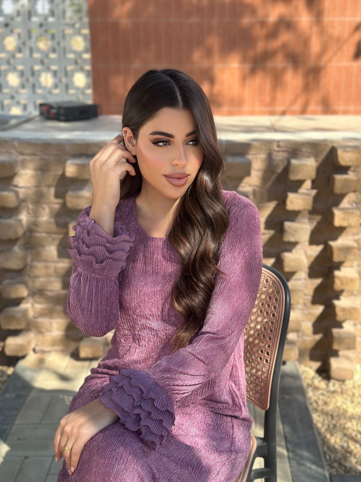 Velvet dress gold