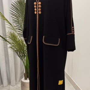 winter abaya Black Carmel