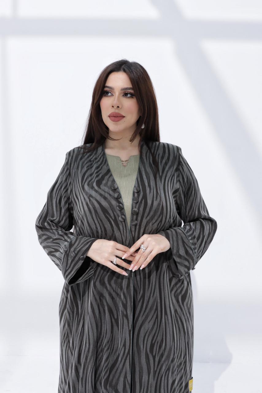 winter abaya zebra