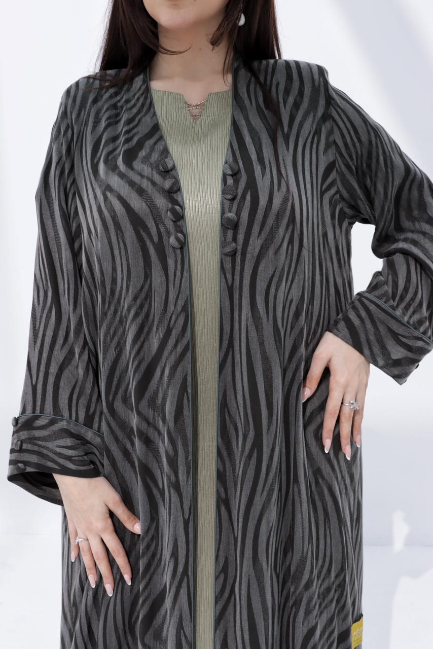 winter abaya zebra