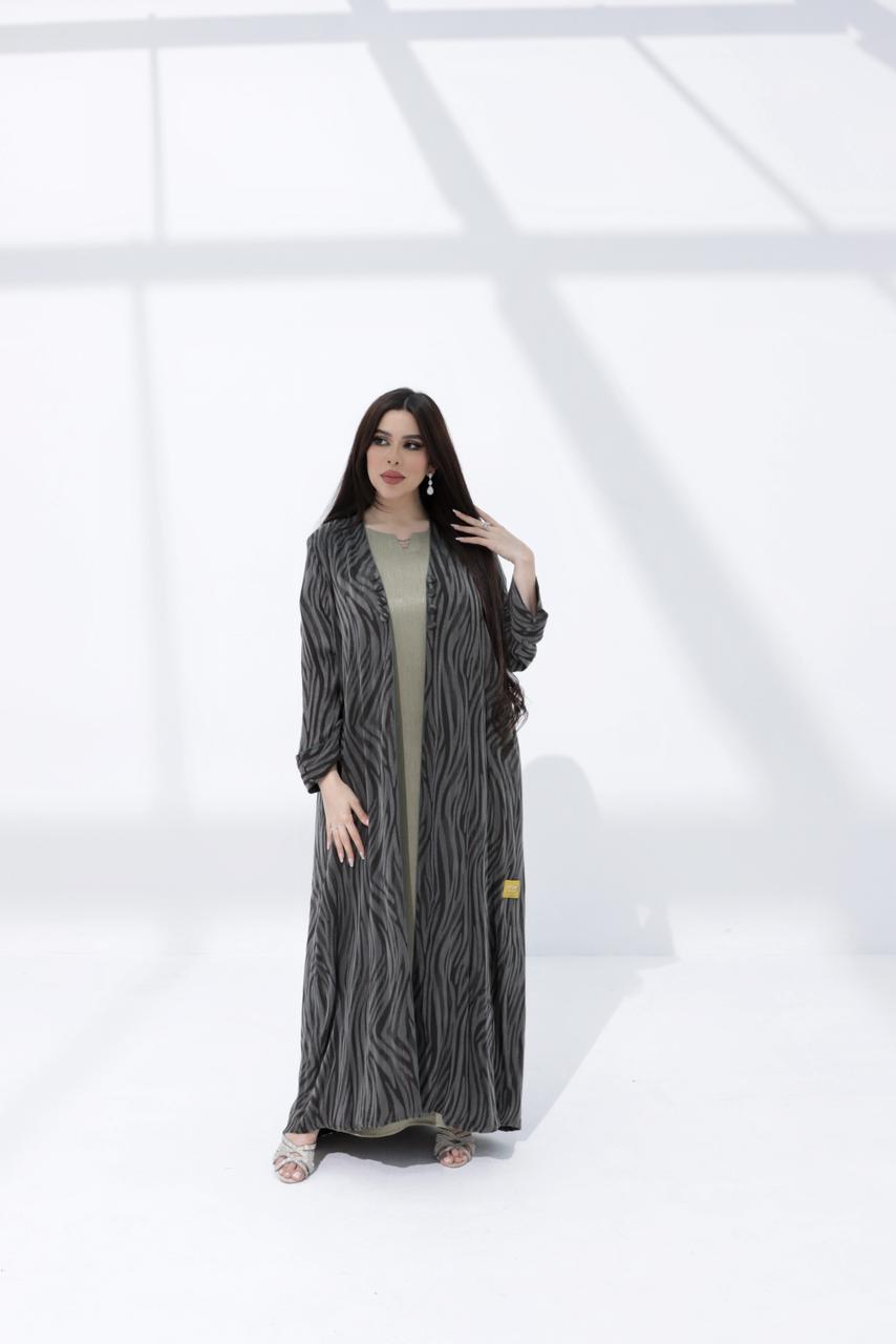 winter abaya zebra