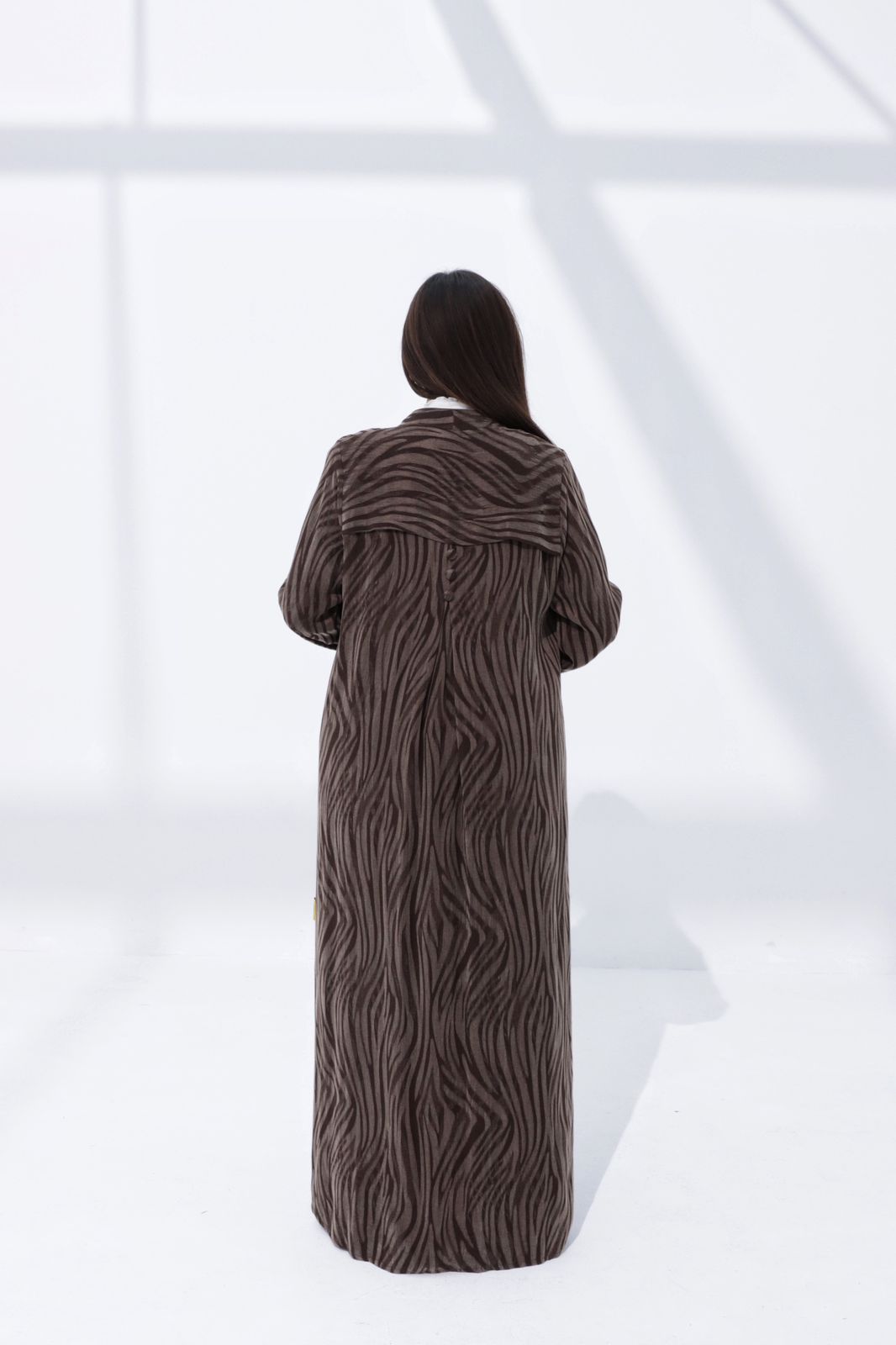 winter abaya zebra