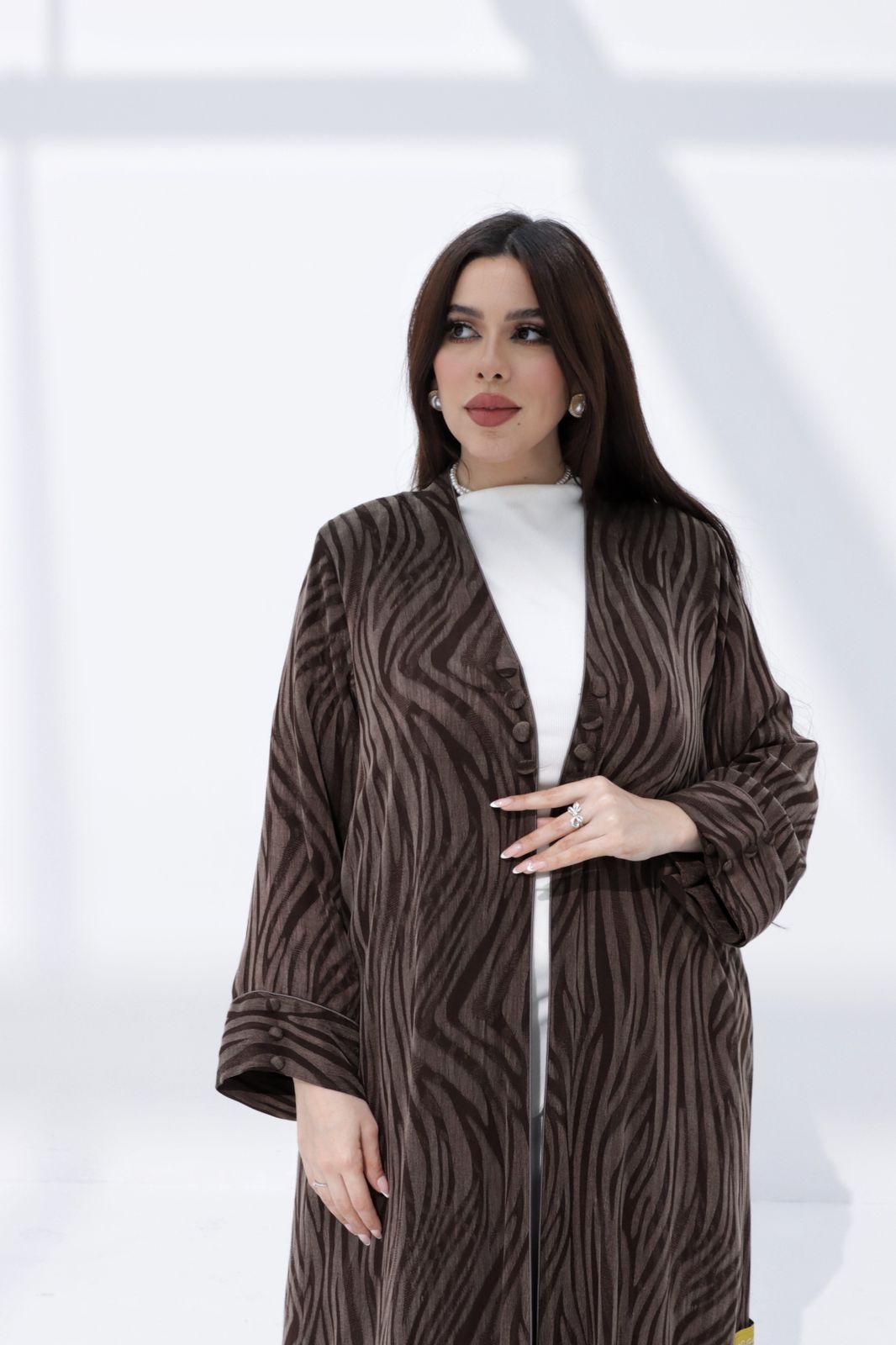 winter abaya zebra