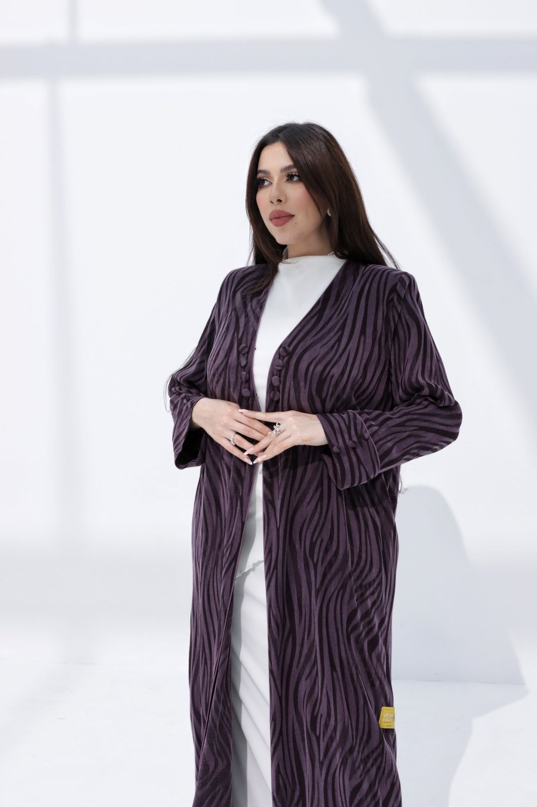 winter abaya zebra