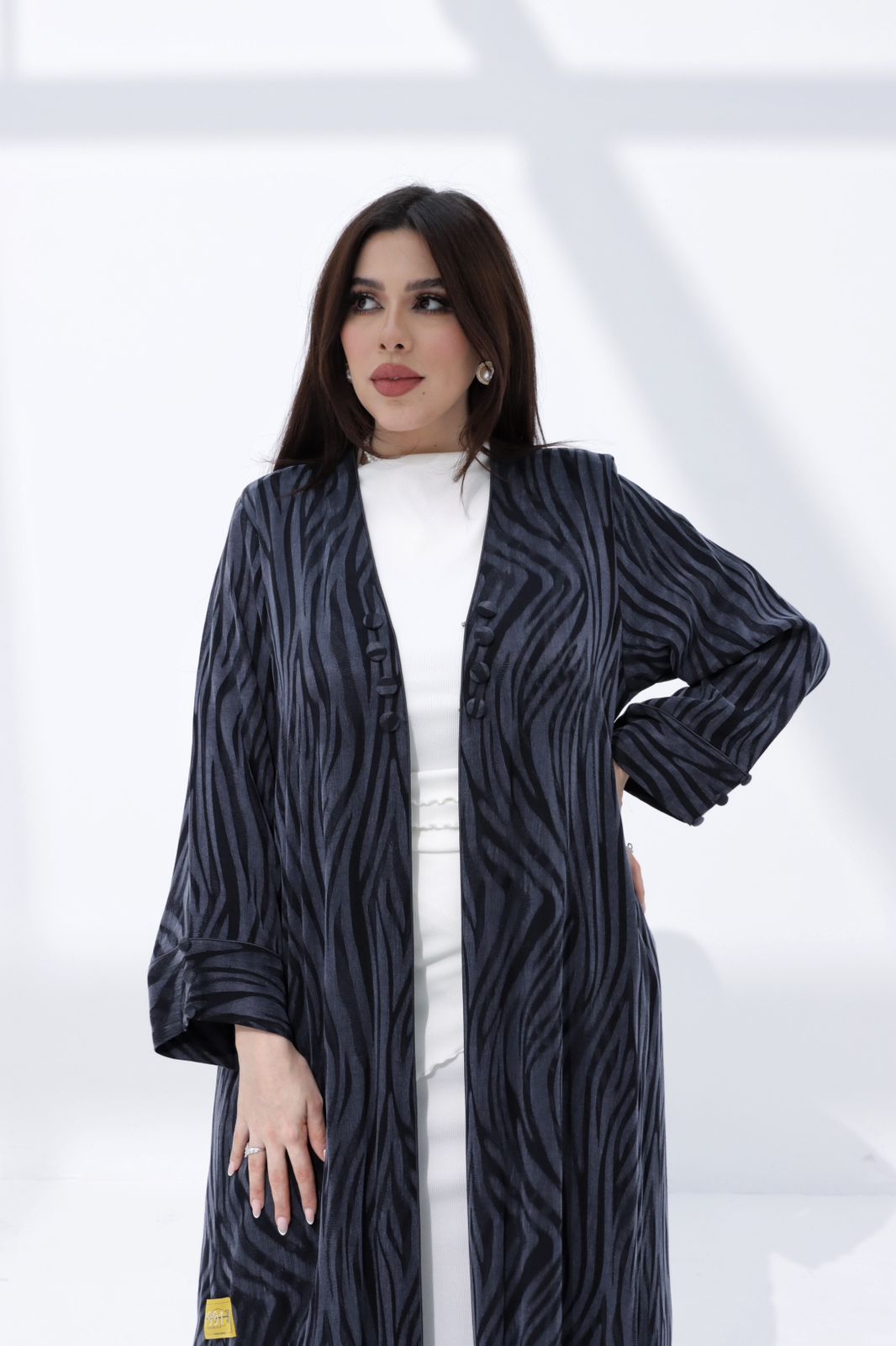 winter abaya zebra