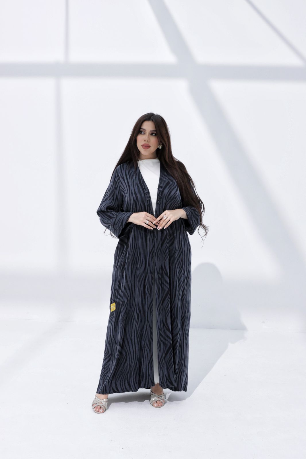winter abaya zebra