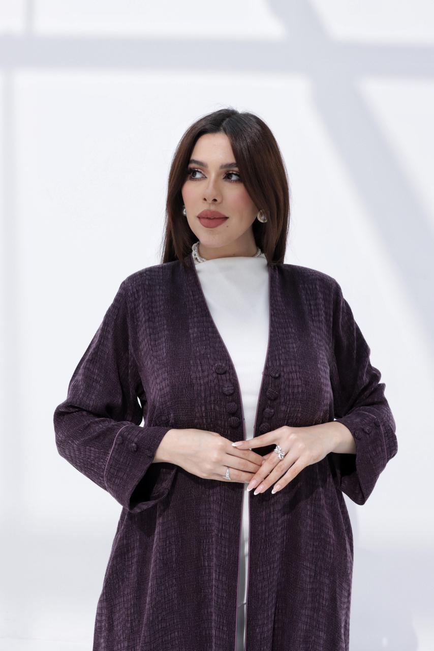 winter abaya croco