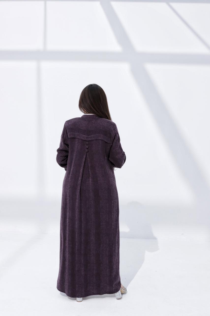 winter abaya croco