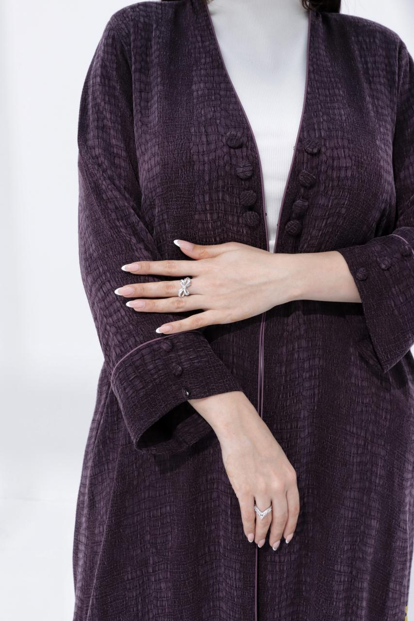winter abaya croco