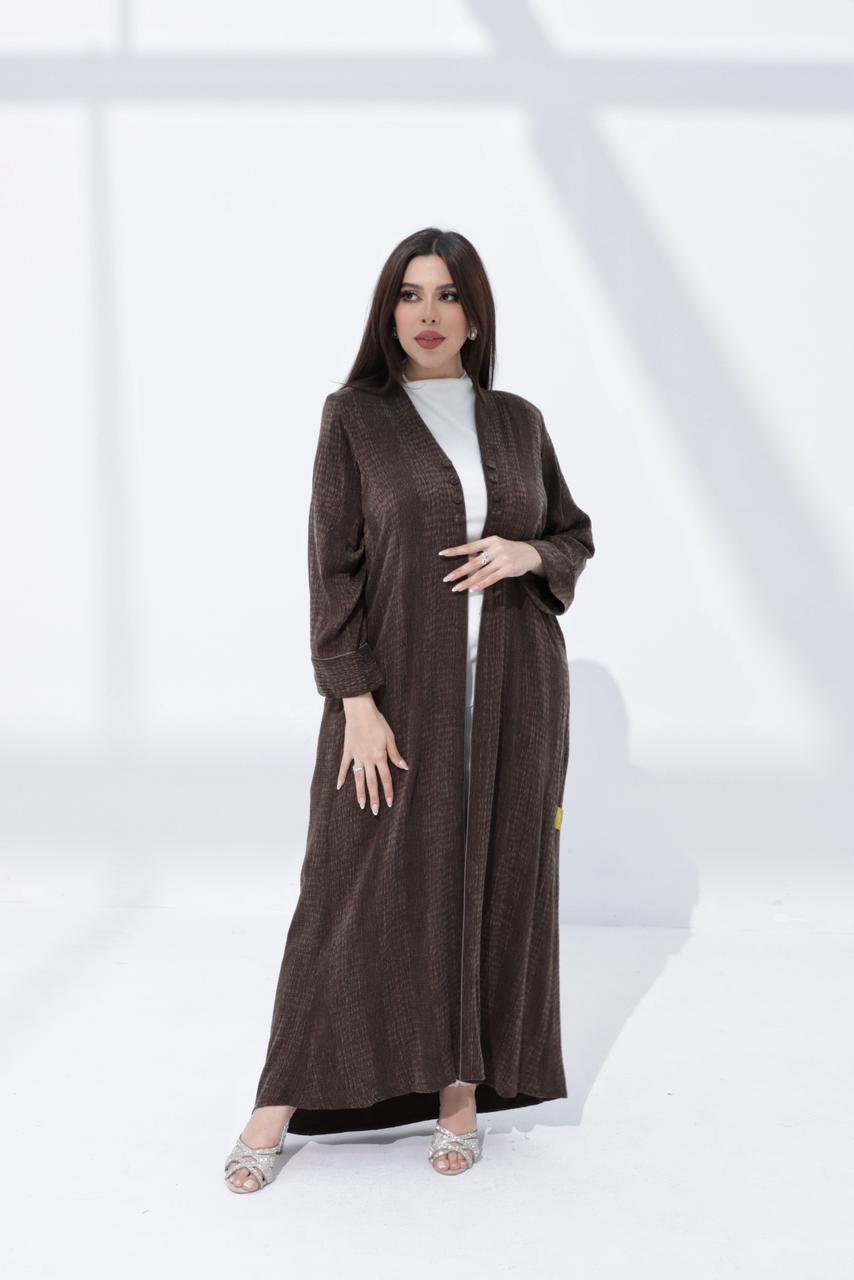 winter abaya croco