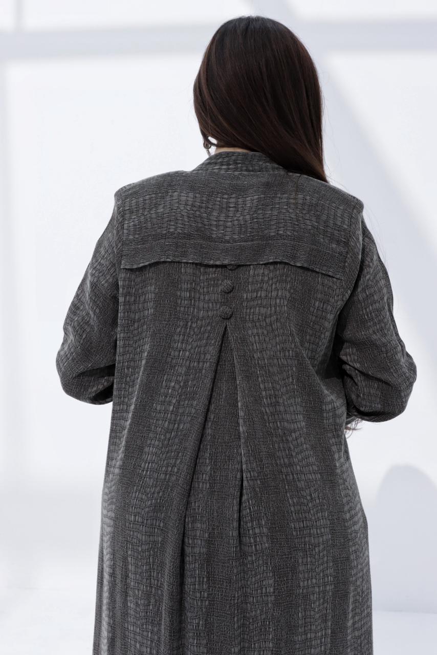 winter abaya croco