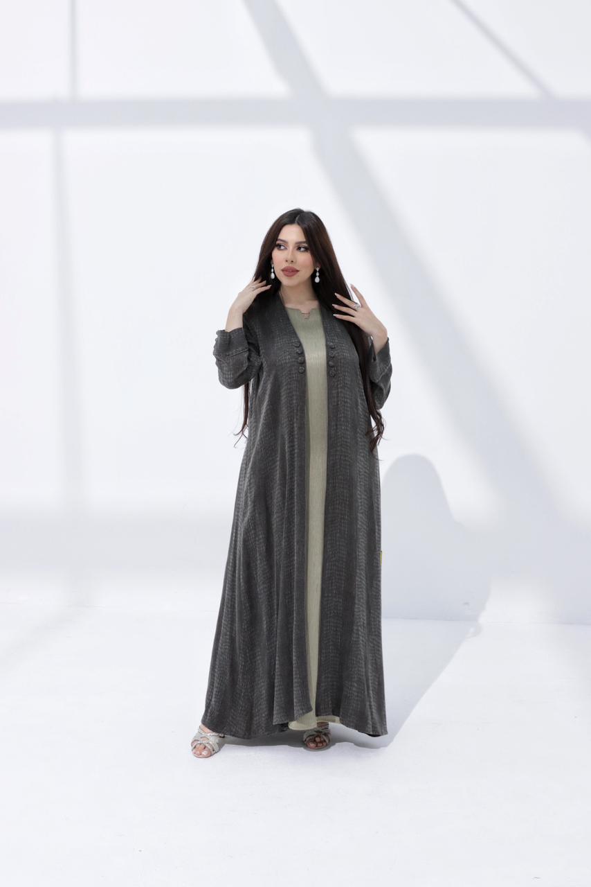 winter abaya croco
