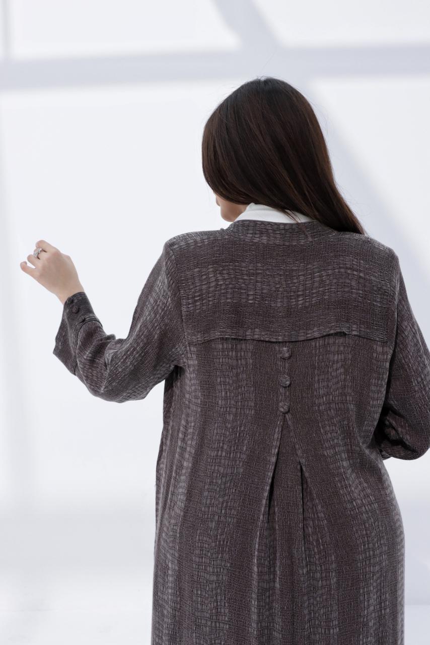 winter abaya croco