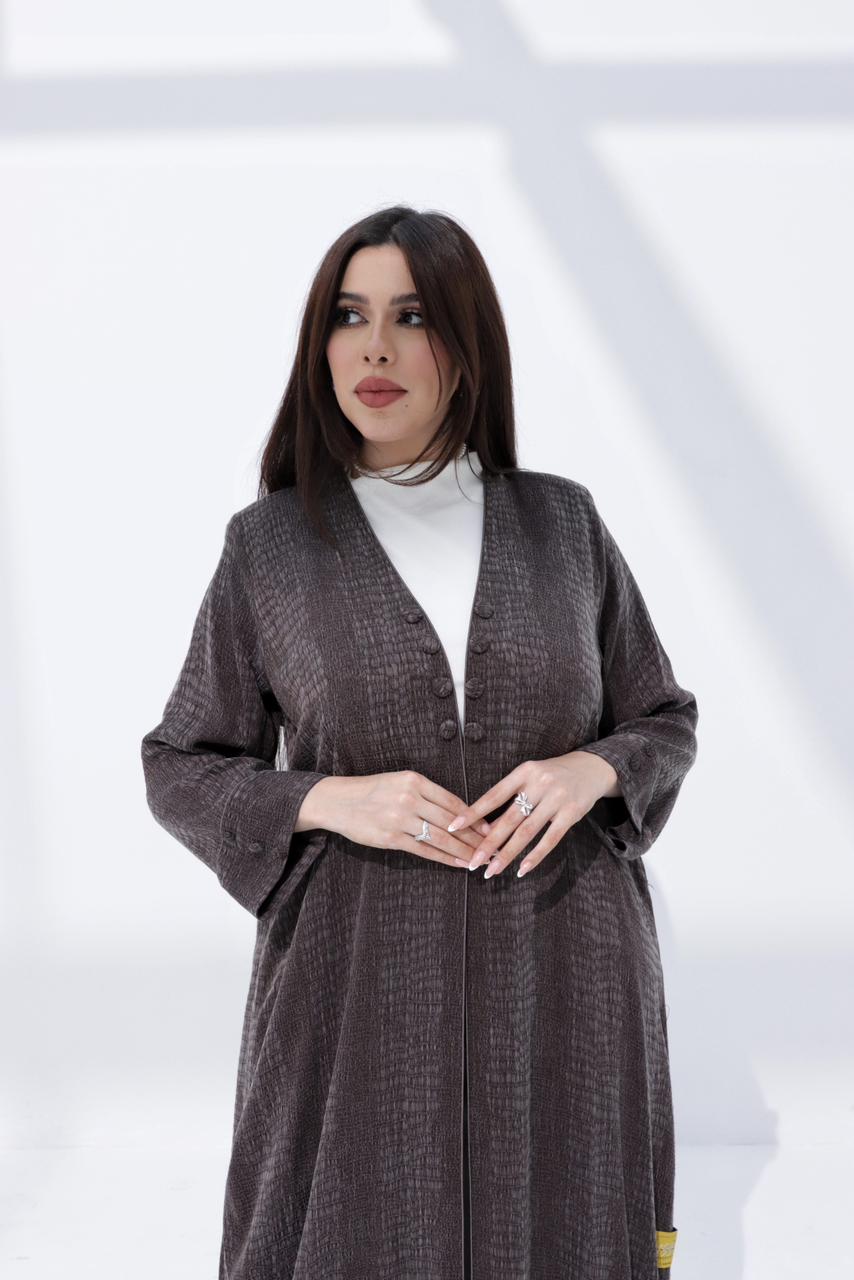 winter abaya croco
