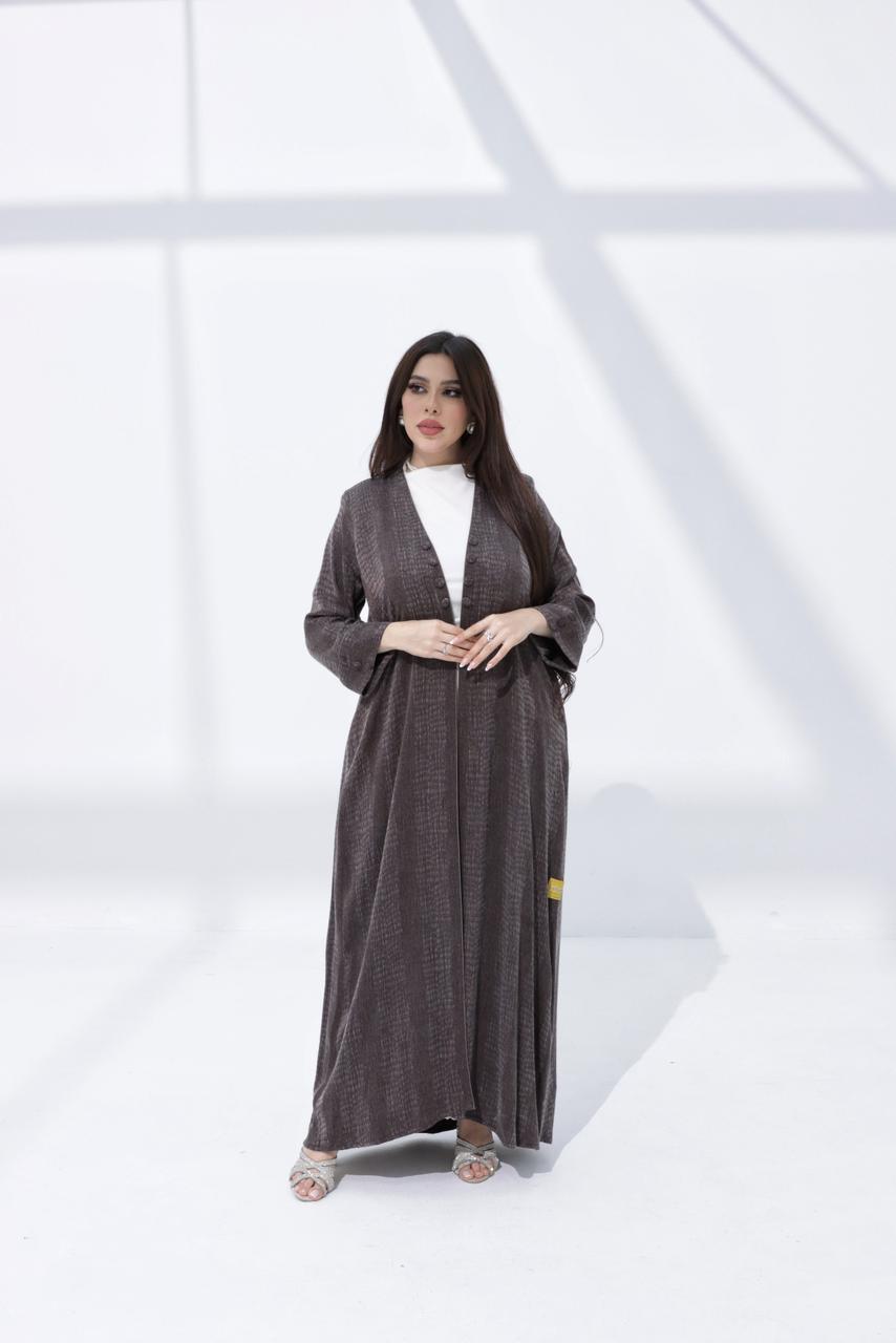 winter abaya croco