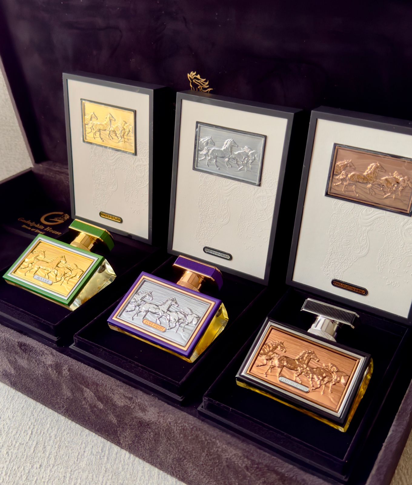 Luxury  gold perfumes collection