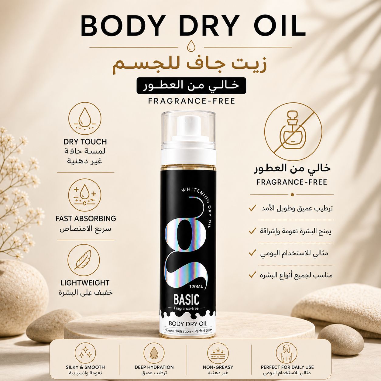 BASIC – Body Dry Oil (Fragrance-Free)