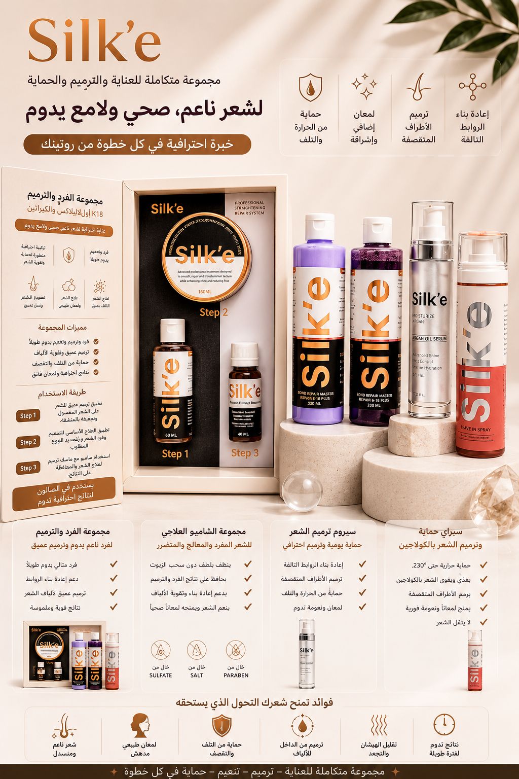 Silk’e Professional Hair Care Collection delivers deep repair 80-90٪