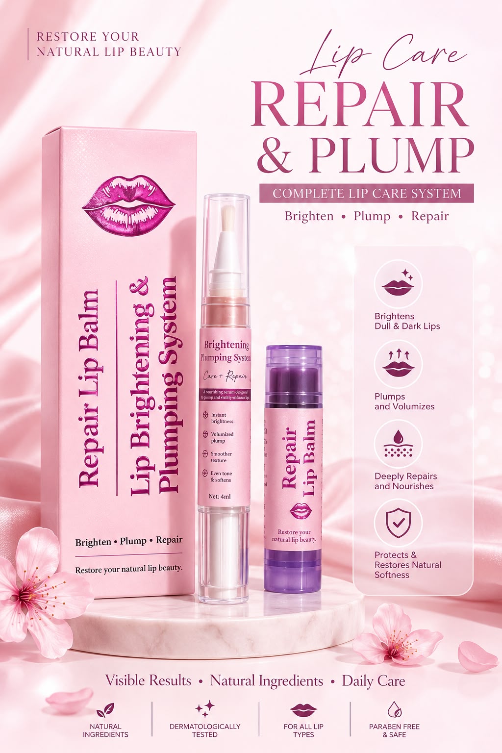 Lip Brightening & Plumping System